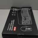 Wireless Keyboard and Mouse Combo, EDJO 2.4G Full Size Wave Keys Ergonomic Keyboard with Wrist Rest and 3-Level DPI Adjustable Wireless Ergonomic Mouse for Windows, Mac OS Desktop/Laptop/PC(Black)