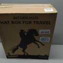 Hat Box for Travel Waterproof Hat Travel Case Crush Proof Hat Can Storage for Fedora, Panama, Tweed Hats, Hat Holder, Hat Carrier for Travel Black Men's Western Gifts, Medium
