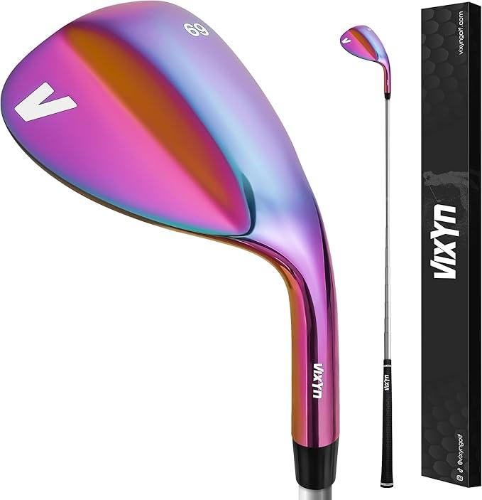 69 Degree Wedge for Golf - Lob Wedge with Milled Face for More Spin - Golf Clubs Sand Wedge for Golfers (Rainbow 69), Rainbow