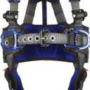 3M 1403098 DBI-SALA Comfort Construction Weight Distribution Positioning Safety Harness, OSHA, ANSI, Back and Hip D-Rings, Anti-Sliding Dorsal D-Ring, Auto-Lock Quick-Connect Leg Buckle, Small