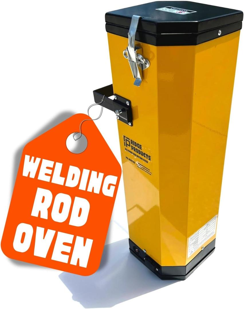 22 Lb Portable Welding Rod Oven | 110V - 300 Watt - Max Temp 300F - 18 Inch Rods Fit - Lid Locks Shut - Holds 22 Pounds | Best Used For Low Hydrogen and Stainless Welding Rods.