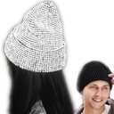 Reflective Cap, Beanie Reflective Hat, Night Reflective Knit Hat, Fall and Winter Small Caps, Suitable for Both Men and Women