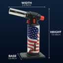 Jo Chef Butane Torch Lighter, Cooking Torch - Refillable Adjustable Flame Lighter with Safety Lock for BBQ, Baking, Brulee Creme, DIY, Crafts and Soldering