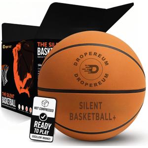 Silent Basketball Size 7 (29.5”) - The Official Silent Basketball Size 7 (29.5"), Size7 Indoor Basketballs, Airless Quiet Indoor Basket Ball, Grooved Airless Indoor-Basketball for Quiet Dribbling