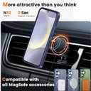 Compatible with Samsung Galaxy S24 Case with Magnetic Ring Stand, Military Drop Protection, Anti-Scratch/Anti-Fingerprint Translucent Matte Case for Samsung Galaxy S24 (Dark Blue)