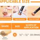 Ezprotekt 24 Pcs Small Clear Silicone Chair Leg Floor Protectors for Hardwood Floors, Chair Leg Caps Covers, Floor Protectors for Chair, Bar Stool Leg Protectors Round (S Fit: 3/5" to 3/4", 15-19mm)