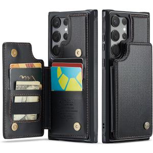 Vinich for Samsung Galaxy S23 Ultra Wallet Case with Card Holder, RFID Blocking Credit Slots Kickstand Shockproof Phone Cover Fit for Galaxy S23 Ultra 6.8" Black