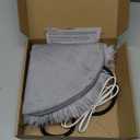 GOLOPET Cat Heating Pad Round-16 in with Smart Thermostat Switch and Power Line Protection Tube, Obtained MET and UL Dual Certification, Waterproof Pet Heating Pad for Cats, with Long Velvet Cloth Cover