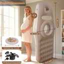 Inflatable Pregnancy Pillow with Belly & Head Hole, Prone Pregnancy Pillow for Stomach Sleepers, Belly Pillow Pregnancy Mattress for Pregnant Women, Maternity airbed Pool Float for Tummy Massage
