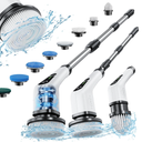 Leebein Electric Spin Scrubber, Cordless Cleaning Brush with  Replaceable Brush Heads, Tub and Floor Tile 360 Power Scrubber Dual Speed with Adjustable & Detachable Handle for Bathroom Kitchen Car