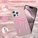 ZTOFERA for iPhone 16 Pro Max Case,Cute Pink Ribbon Bow Tie Planet Star Floral Aesthetic Phone Case,Trendy Slim Hard IMD Shockproof Protective Bumper Phone Cover for Women Girls,Ribbon