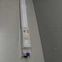 AOSKY Cordless Zebra Blinds for Windows Pull Down Roller Window Shades Dual Layer Light Filtering Privacy for Day and Night, Free-Stop Door Shades for Home Easy to Install (34" W X 47" H, White)