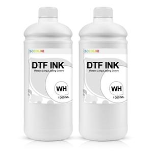 SPLENDIDCOLOR DTF Ink 1000ML White Ink Premium Water Base Digital Inkjet Ink Refill for Direct to Film Printers with Printhead L1800 L805 R1390 4720 I3200 XP600 DX7 DX5 5113-2 Pack