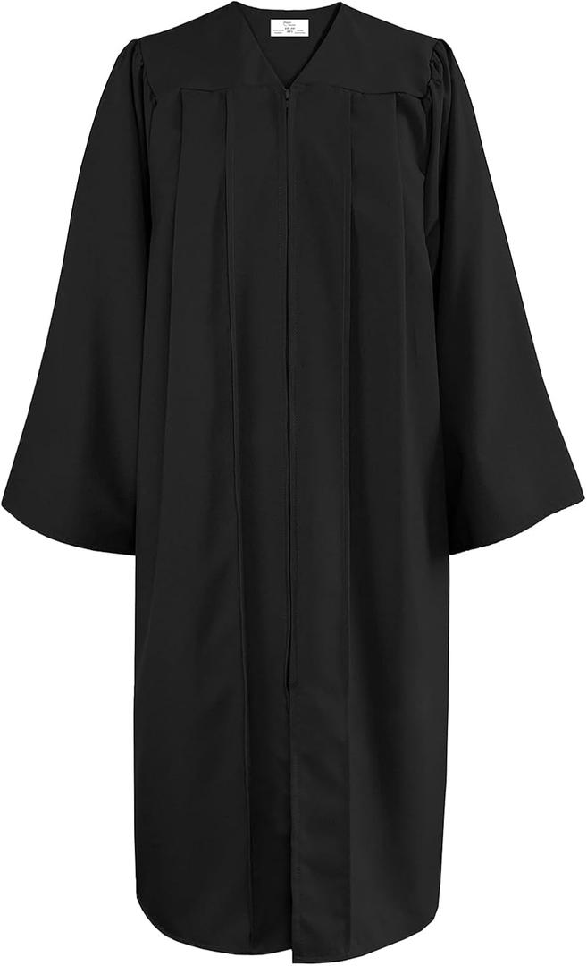 Happy Secret Matte Choir Robe for Church Adults, Graduation Gown, Baptismal and Judge Robe for Ceremony Use, (5'6"-5'8") 51"