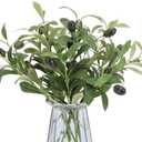 Erlandens 10pcs Faux Olive Leaves Stems 10” Tall Artificial Plants Olive Tree Branches for Small Vase Tabletop Greenery Decor for Home Office Wedding Party (Vase Not Included)
