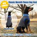 Winter Warm Turtleneck Fleece Vest Dog Sweater, Soft & Snug-Fit Puppy Coat for Medium Dogs with Back-Zipper, Thermal Doggie Vests Sweatshirt, Lightweight Pet Clothes for Beagle Cavapoo Girl(Gray, M)