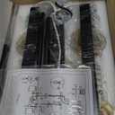 36.2inch 5-Light Kitchen Island Lighting,Dining Room Lights Modern Farmhouse Chandelier with Clear Glass Shade,Modern Rustic Black and Gold Metal Chandelier, Kitchen Pendant Light Fixtures (Brown)