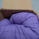 Sorra Home Tufted Papasan Cushion - Bucket & Moon Chair Comfy Round Cushion - Floor Pillow with Plush Foam for Indoor Furniture (Frame Not Included) - Dark Lilac (48" x 48" x 4")