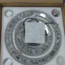 Modern Glam Chandelier Crystal LED Remote Rings Chandelier Adjustable Hanging Ceilings Pendant Lights Fixture Silver 8"+16"+24" Rings Lighting