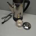 Elite Gourmet EC812 Electric 12-Cup Coffee Percolator with Keep Warm, Clear Brew Progress Knob Cool-Touch Handle Cord-less Serve, Stainless Steel