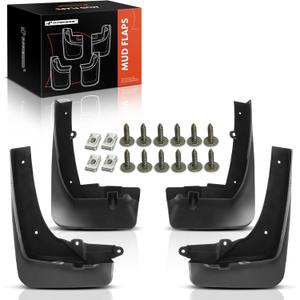 A-Premium Set of 4PCS Mud Flaps Splash Guards Mudguards Mudflaps with Hardware Kits Compatible with BMW X5 G05 2019-2023, L6 3.0L, V8 4.4L - w/o Fender Flares - Front and Rear