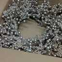 20" Christmas Wreath for Front Door Artificial Champagne Holly Berry Wreath for Christmas Thanksgiving Winter Holiday Decoration