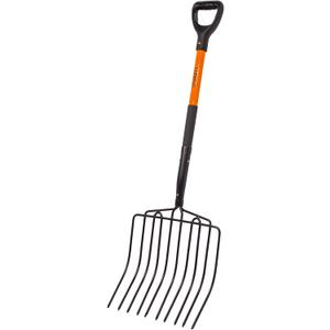 VNIMTI Pitch Fork for Gardening, 10 Tines Wide Pitch Fork with Fiberglass Handle, Heavy Duty Pitch Fork for Bedding, 45 Inches