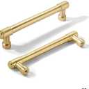 khtumeware 20 Pack Brushed Brass Cabinet Pulls 5 Inch(128MM) Hole Centers Kitchen Brushed Gold Cabinet Handles Cabinet Hardware Kitchen Handles for Cabinets Cupboard Handles Drawer Pulls
