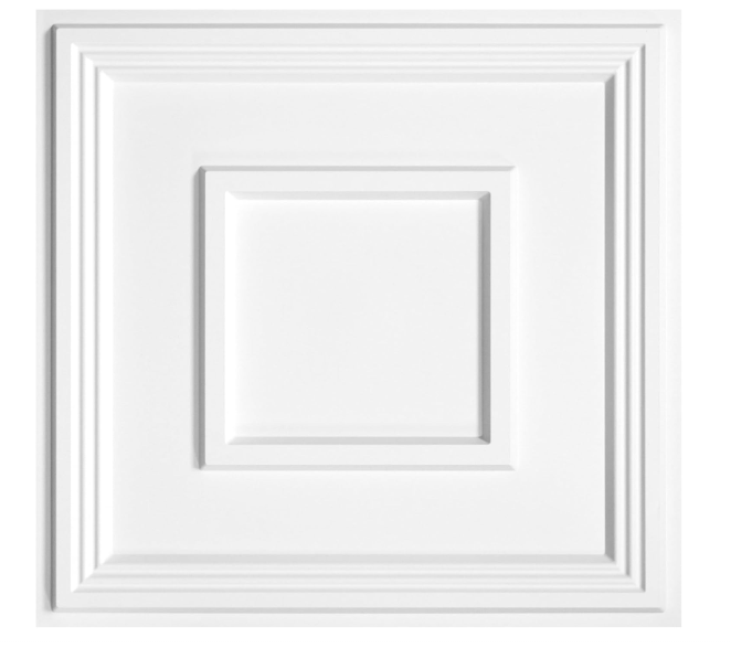 STICKGOO Glue Up Ceiling Tiles, 24x24 Inch PVC Decorative Drop Ceiling Tile Golden Coffee 48 Sq. Ft, Pack of 12 Tiles, White