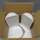 2 Pcs 5.9 Inch White Ceramic Wall Planter Modern Home Hanging Vase for Living Room Bedroom Bathroom Minimalist Indoor Ceramic Hanging Flower Vase for Dried Flowers Faux Greenery Plants