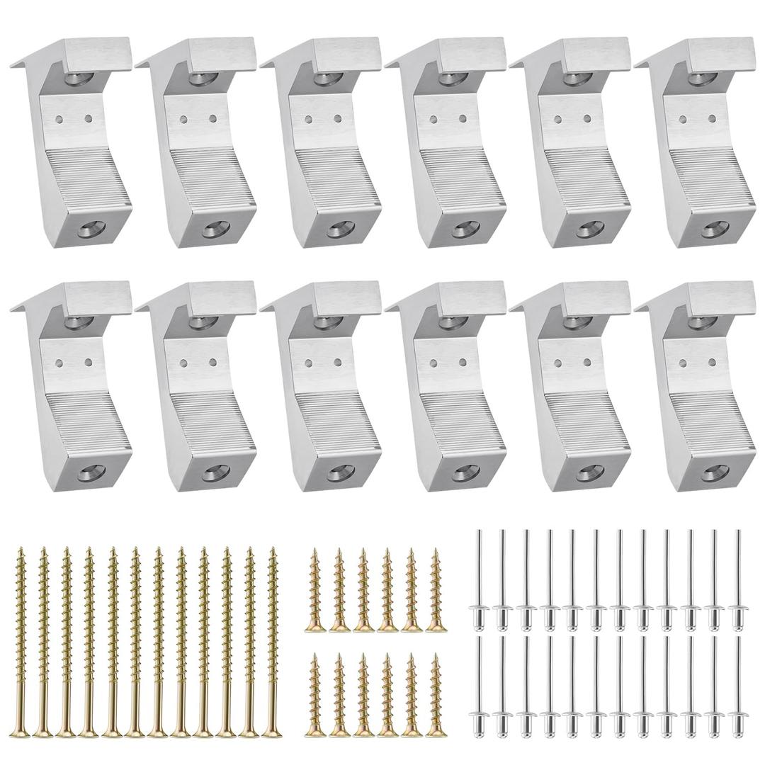Squeaky Floor Repair Kit, Pack of 12 Aluminum Alloy Floor Repair Tool, Wood Floor Repair Kit for Eliminating Squeaky Floor Sounds