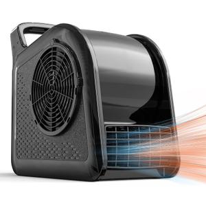 Floor Drying Air Mover Blower with Warm & UV Lamp, 3-Speed High-Velocity Fan for Home, Garage, Workshop, 12.59"D x 7.1"W x 12.6"H