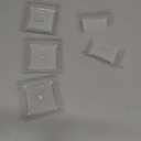 100 Pcs Mini Dessert Plates, 2.4'' Clear Disposable Small Plastic Tray, Mini Plastic Dish for Sauce, Dessert, Fruit or Appetizer (Style 2)