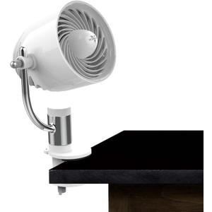Vornado Pivot Clip Personal Air Circulator Fan with Multi-Surface Clip, Quiet Portable Fan for Office or Bedroom, 3 Speeds, Ice White