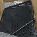 Stackable Fruit Basket for Kitchen Countertop Space Saving, Wall Mounted Mesh Metal Wire Baskets with Wood Lid Extra Storage, 2 Pack Kitchen Counter Organizer for Snack, Onion and Potato Storage (Black)