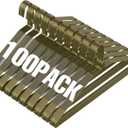 Wire Metal Clothes Hangers Bulk 100 Pack for Standard Size Suits, Coats, Shirts, Pants, Skirts, Space Saving, Non Slip,16 Inch 12 Gauge Ultra Thin, Bronze