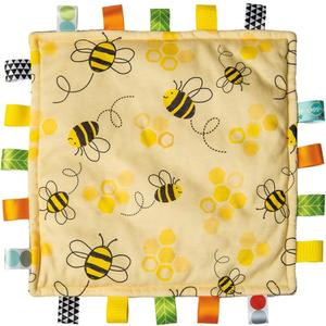 Mary Meyer Taggies Lovey for Baby Security Blankets Original Comfy Blanket with Sensory Tags, 12 x 12-Inches, Bumble Bees