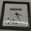 Enesco Whatever. Scrambled Numbers Always Late 7.5 x 7.5 Inch Square Hanging Wall Clock