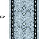 Ottomanson 2X10 Hallway Washable Runner Rug - Non-Slip Indoor Entryway Rug Mahal Kitchen Rug Runner Ultra-Thin Floor mat, 10ft Carpet for Bathroom, Bedroom, Living Room, 22.5" x 10'