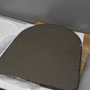 Black Arched Wall Mirror Aluminum Alloy Frame Bathroom Mirror Brushed Metal Vanity Wall Mounted Mirror for LivingRoom Bedroom Entryway Room Home Decor 16"x12"