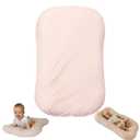 Snuggle Style Baby Nest, Baby Lounger, Organic Cotton Lounger for Baby, Breathable Portable Secure - Snuggle Collection (Pink)