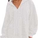 Locachy Women's Casual Oversized Sweatshirt V Neck Long Sleeve Pullover Tops Fashion Outfits Clothes (Medium, Light Grey)