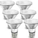 Par20 Bulbs, 6 Pcs 120V 50W Par20 Light Bulbs, E26 Medium Base Long Lasting Life High Output Reflector Flood Lights Replacement Range Hood Light - Warm Light
