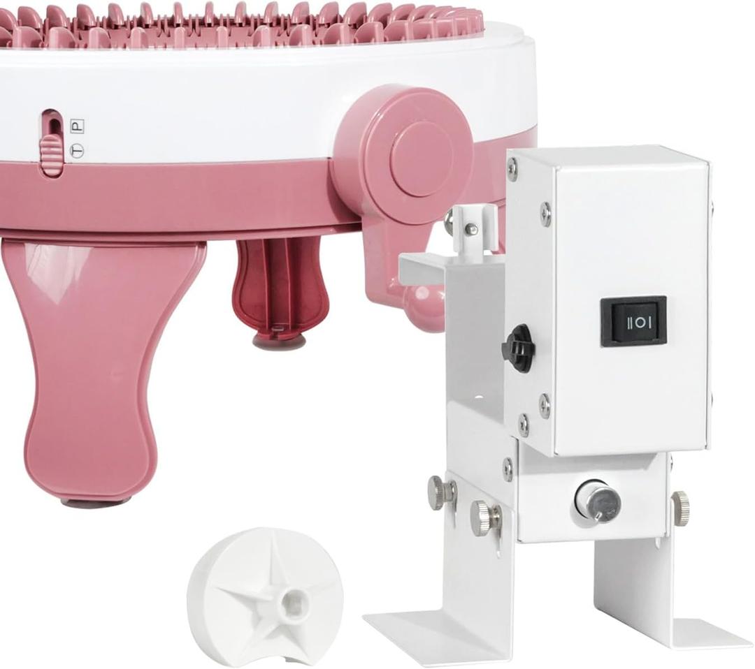 Electri Knitting Machine Adapter, Quick Knit Attachment Compatible with Sentro 22/40/48 Needles, Jamit, Loops & Threads  Adjustable Height, Speed Control, Reverse Knitting  Halloween & Xmas Knits
