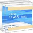 Acrylic Sign Holder 8.5 x 11 Inches Horizontal,Clear Plastic Wall Wall Frame Poster Paper Holder with Double Sided Tape for Office, Home, Store, Restaurant-No Drilling (6 Pack)