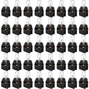 Baquler 40set T5 17 57 86 Halogen Instrument Cluster Bulbs 12v Dashboard Light with Twist Socket Universal Lighting Accessories for Interior Car Dashboard Instrument Gauge Cluster Indicator Lamp Panel