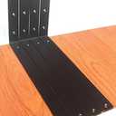 4 Pack - L 5" x H 4" x W1.5, 5mm Thick Black L Shelf Bracket, Iron Shelf Brackets, Metal Shelf Brackets, Floating Shelf, Shelf Supports with Screws