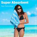 Widdonen Microfiber Lightweight Thin Beach Towel Sand Free Quick Dry Absorbent Compact Towels for Swimming Pool Camping Beach Accessories Large Easy Pack Travel Things for Vacation Essentials Gift
