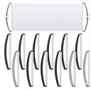 12 Pcs DIY Blank Vinyl Banner Kit, Handheld Retractable Banner White Roll up Banners Dry Erase Custom PVC Plain Banner for Birthday Party, Protests, Sports, Concert, Cheer Congratulations, Team Spirit