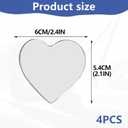 Heart Shaped Blind Spot Mirrors  4PCS Stick-On Adjustable Small Convex Mirror, Universal Fit for Cars & SUVs, Cute Heart Shaped Blind Spot Mirror Design for Safety